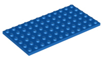 Plate 6 x 12 in Blue