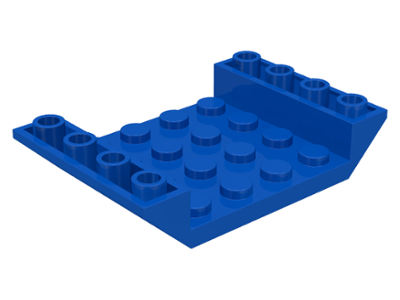 Brick Sloped Inverted 45° 6 x 4 Double with 4 x 4 Recessed in Blue