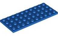 Plate 4 x 10 in Blue