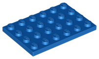 Plate 4 x 6 in Blue