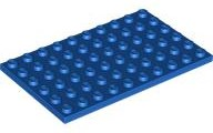 Plate 6 x 10 in Blue