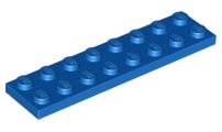 Plate 2 x 8 in Blue