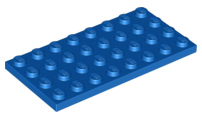 Plate 4 x 8 in Blue