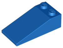 Brick Sloped 18° 4 x 2 in Blue