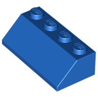 Brick Sloped 45° 2 x 4 in Blue