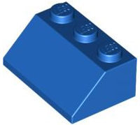 Brick Sloped 45° 2 x 3 in Blue