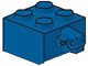 Hinge Brick 2 x 2 Locking with 1 Finger Vertical and Axle Hole [X Opening] in Blue