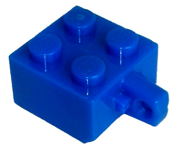 Hinge Brick 2 x 2 Locking with 1 Finger Vertical [No Axle Hole] in Blue