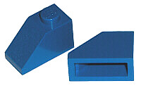 Brick Sloped 45° 2 x 1 without Bottom Pin in Blue