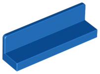Panel 1 x 4 x 1 with Rounded Corners [Thin Wall] in Blue