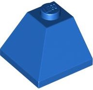 Brick Sloped 45° 2 x 2 Double Convex in Blue