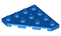 Wedge Plate 4 x 4 Cut Corner in Blue