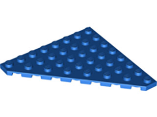 Wedge Plate 8 x 8 Cut Corner in Blue