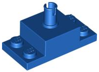 Brick Special 2 x 4, with 2 x 2 Brick with Top Pin and 1 x 2 Side Plates in Blue