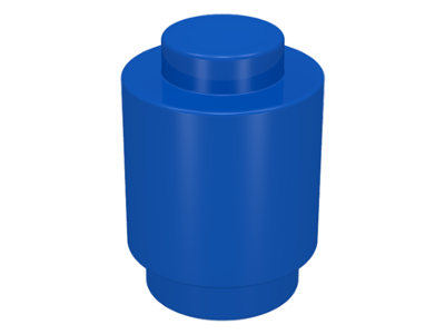 Brick Round 1 x 1 Solid Stud in Blue
