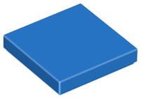 Tile 2 x 2 with Groove in Blue