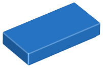 Tile 1 x 2 with Groove in Blue