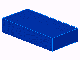 Tile 1 x 2 without Groove in Blue
