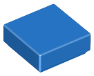 Tile 1 x 1 with Groove in Blue