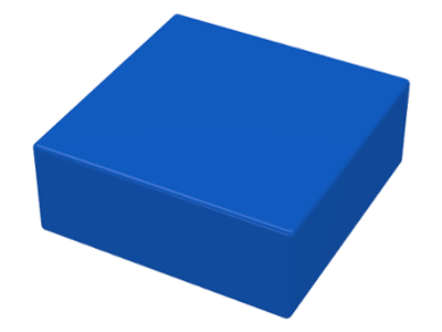 Tile 1 x 1 without Groove in Blue