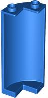 Cylinder Quarter 2 x 2 x 5 (Wall) in Blue