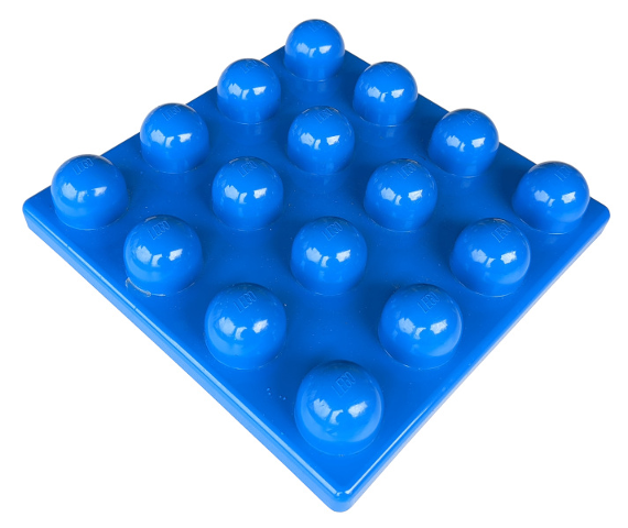 Primo Plate 4 x 4 in Blue