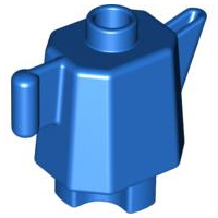 Duplo Teapot / Coffeepot, Indented Base in Blue