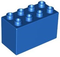 Duplo Brick 2 x 4 x 2 in Blue