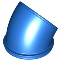Duplo Ball Tube 45° Turn in Blue