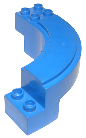 Duplo Road Section, Curve in Blue