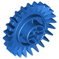 Duplo Technic Gear 24 Tooth Crown in Blue