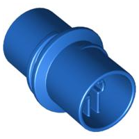 Duplo Technic Tube with Worm Gear in Blue