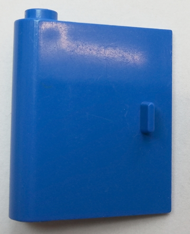 Door 1 x 3 x 4 Left with Thin Handle in Blue