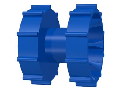Technic Tread Hub in Blue
