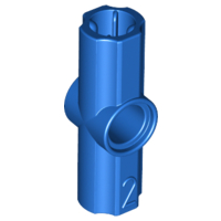 Technic Axle and Pin Connector Angled #2 - 180° in Blue