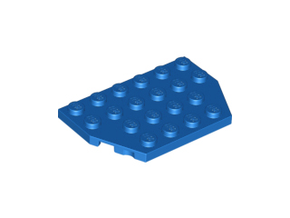 Wedge Plate 4 x 6 Cut Corners in Blue