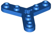 Technic Plate Rotor 3 Blade with Smooth Ends and 6 Studs (Propeller) in Blue