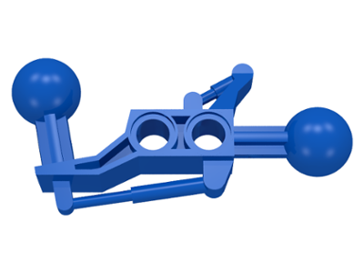 Large Figure Skeletal, Limb, Angular, 2 x 7 with 2 Ball Joints in Blue