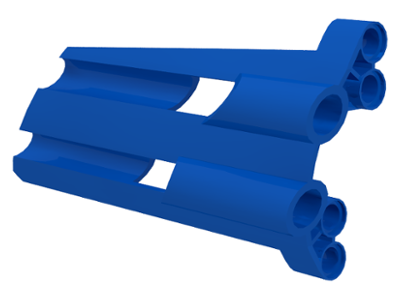 Technic Panel Fairing # 3 Large Long, Large Holes, Side A in Blue