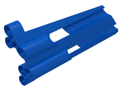 Technic Panel Fairing # 4 Large Long, Large Holes, Side B in Blue