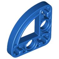 Technic Beam 3 x 3 L-Shape with Quarter Ellipse Thin in Blue