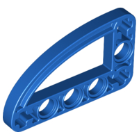Technic Beam 3 x 5 L-Shape with Quarter Ellipse Thin in Blue
