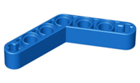 Technic Beam 1 x 7 Bent (4 - 4) Thick in Blue