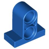 Technic Pin Connector Plate 1 x 2 x 1 2/3 [Two Holes On Top] in Blue