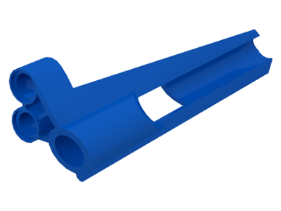 Technic Panel Fairing # 8 Small Long, Large Hole, Side B in Blue