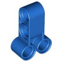 Technic Pin Connector Perpendicular Long in Blue