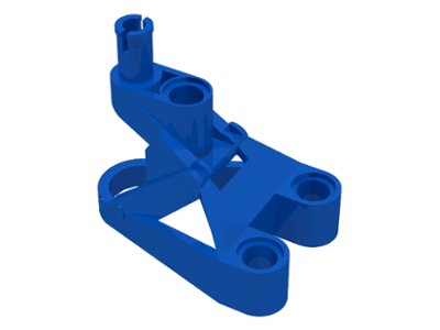 Large Figure Foot, 3 x 4 1/2 x 2 1/3 with Technic Pin Connector in Blue