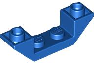 Brick Sloped Inverted 45° 4 x 1 Double with 1 x 2 Recessed in Blue