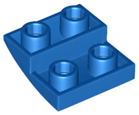 Brick Curved Inverted 2 x 2 x 2/3 in Blue