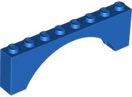 Brick Arch 1 x 8 x 2 in Blue